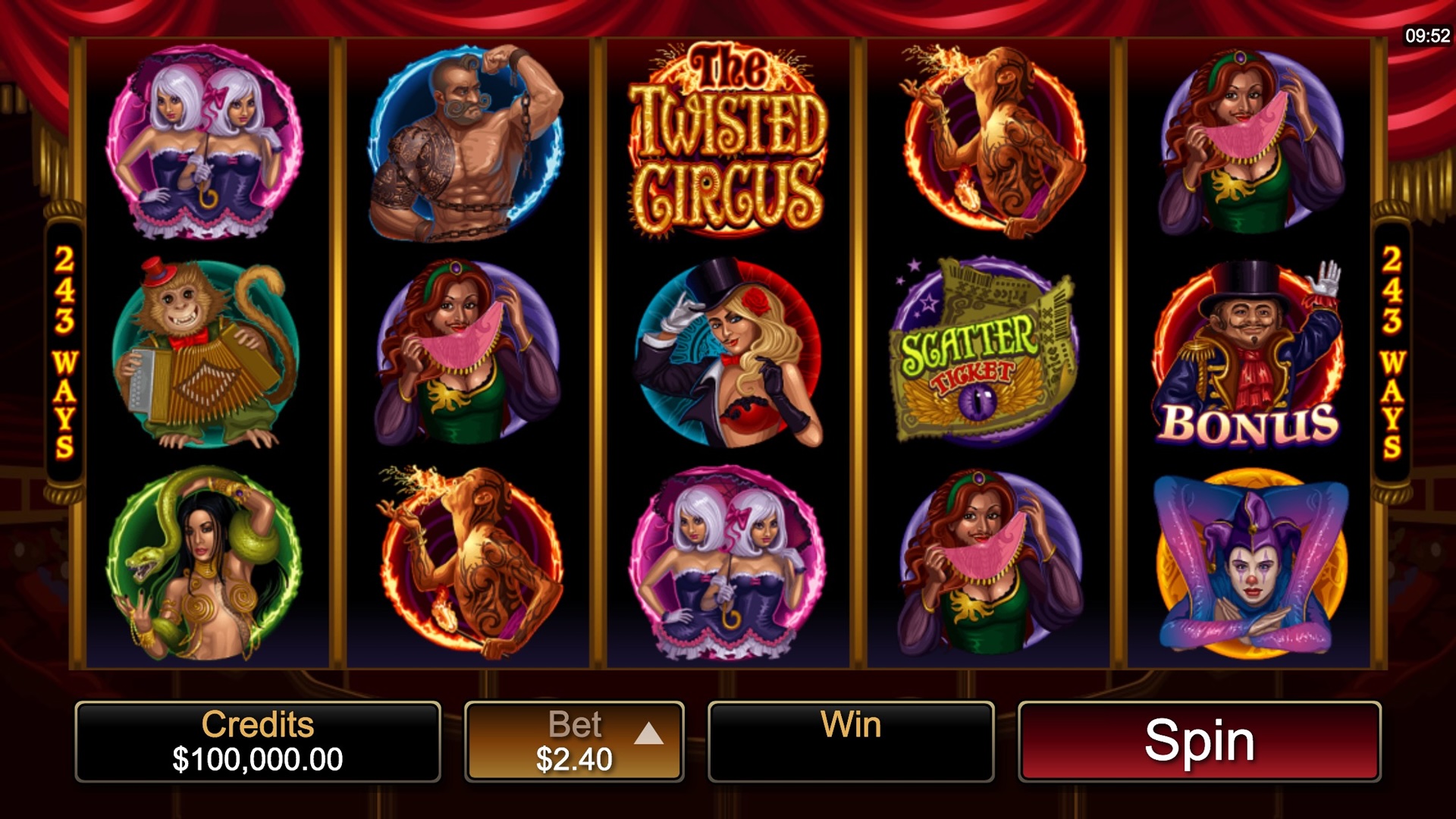   The Twisted Circus  Microgaming    